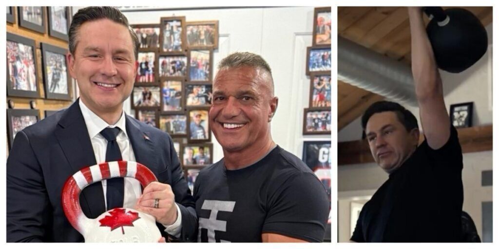 TheHillTimes's tweet photo. Heard On The Hill: Poilievre ‘can do a Turkish get-up with a 70 pound kettlebell,’ says personal trainer Tony Greco #cdnpoli

https://t.co/VJF9qWkBqa https://t.co/pSzsbcB6yl