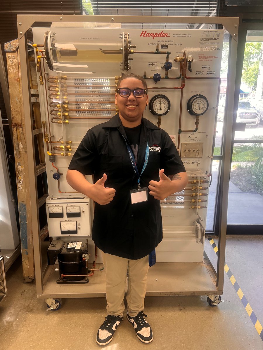 RemingtonEDU's tweet image. Remington College-Lafayette Campus welcomes Hazelyn to the Heating, Ventilation, and Air Conditioning program! We’re excited to have you start this journey, your future begins here! 💪 #remingtoncollege #lafayette #hvac