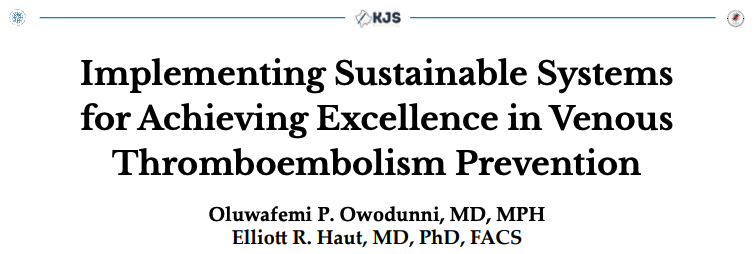 Femiowodunni's tweet image. Hospital-acquired VTE remains one of the most preventable causes of harm. Our paper in @KosJSurgery highlights the need for sustainable systems that deliver the appropriate prophylaxis to the right patient every time. @elliotthaut  #AcademicTwitter kosovajournalofsurgery.net/implementing-s…