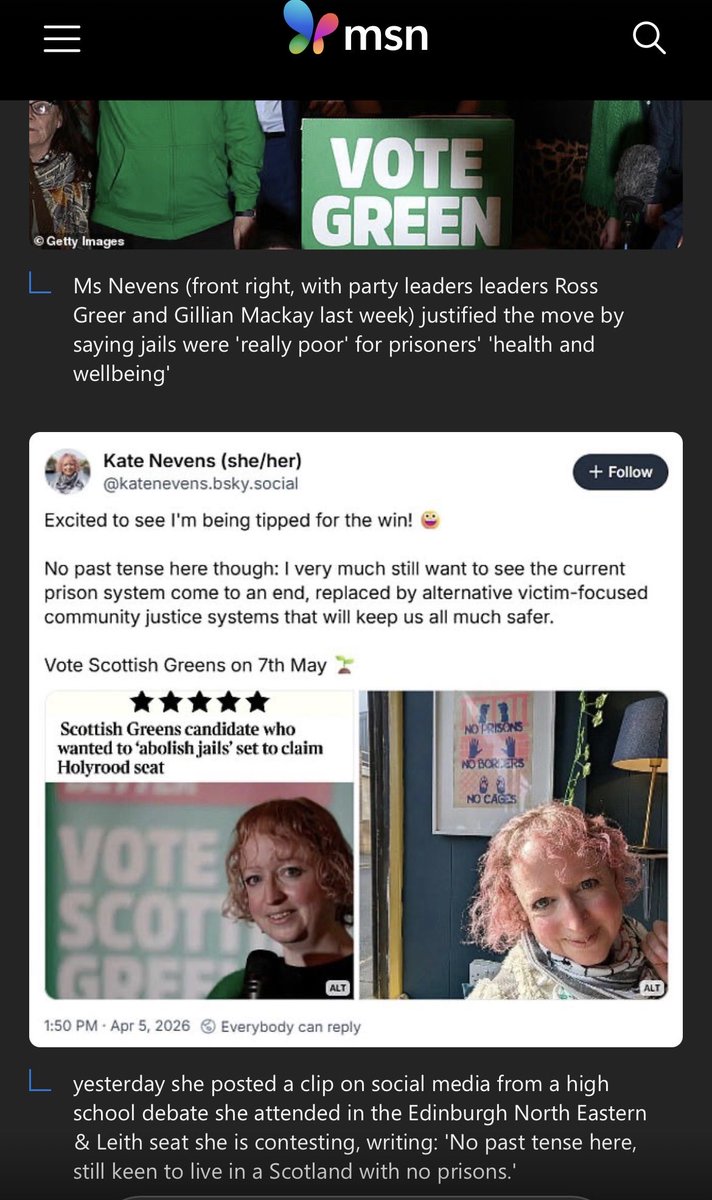 klfeuerfalter's tweet image. 🧚‍♀️Wirklich die #Frauen der Grünen in Deutschland sind schon schlimm und seltsam aber das ist noch nichts im Vergleich mit Schottland. Diese #Frau z.B. will Gefängnisse ganz abschaffen, inwiefern das den Opfern helfen soll weiß nur sie alleine. Das ist alles so haarsträubend und