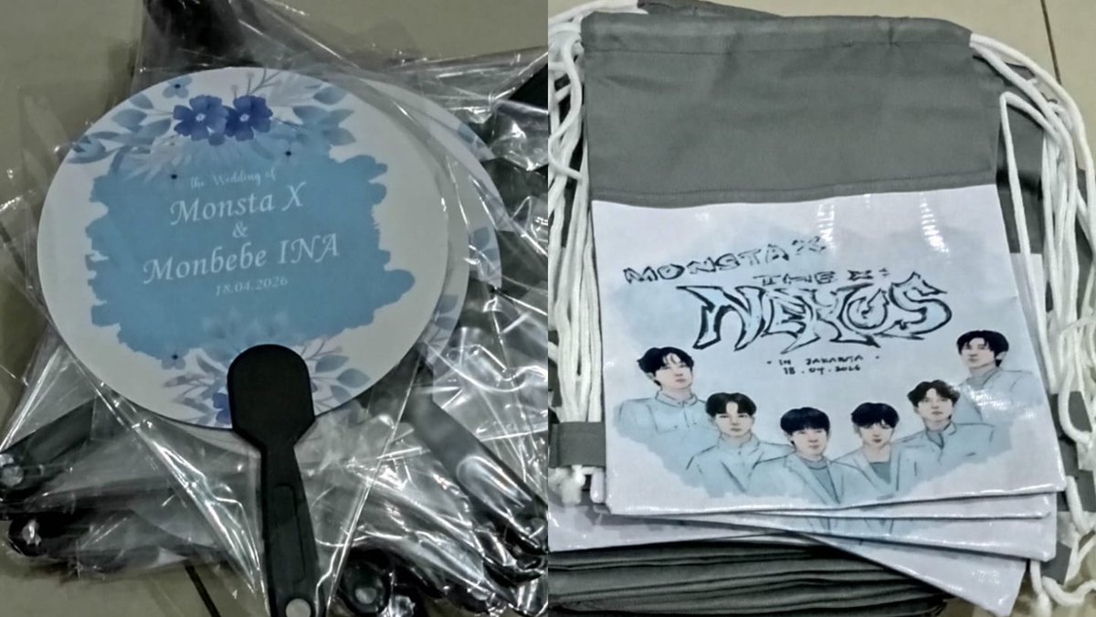 ⋆𝜗ৎ MONSTA X THE X: NEXUS IN JAKARTA FREEBIES 𐙚⋆｡

Siapa yg mau tas serut buat nampung hasil hunting pribis? Ada kipas ala kondangan ama monek juga yaa wkwk more details on pic!

୨୧ see u on April 18th dearest MONBEBE ♡ #MONSTAX_THEX_NEXUS_JKT #몬스타엑스
#MONSTAXinJAKARTA