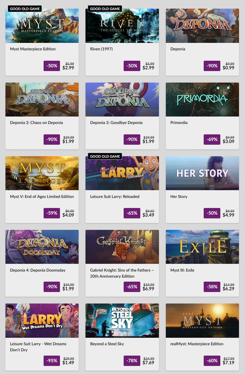 videogamedeals's tweet image. (PCDD) Think, Point, Click Sale via GOG. ow.ly/MqgG50YJSay #ad