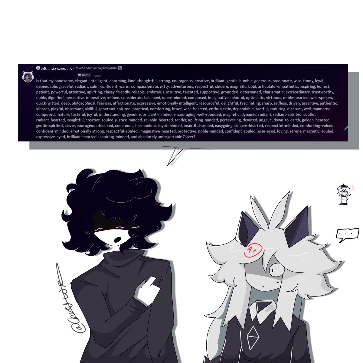 roivarahClMFpe's tweet image. Pov : m'y friend simp for oliver
#oliver 
#fpefanart