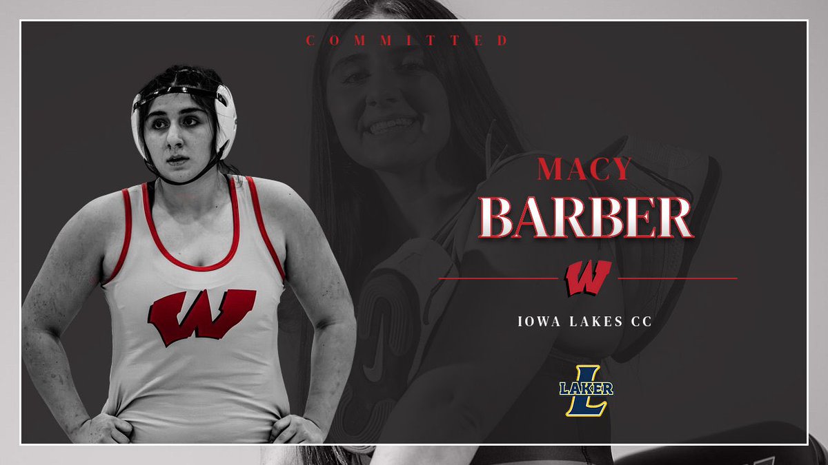 WHSGirlsWrestle's tweet photo. Huge congrats to Macy Barber for signing today to continue her athletic career at Iowa Lakes CC!

We’re so proud of you! ❤️♾️ https://t.co/kQqFT5pYoF