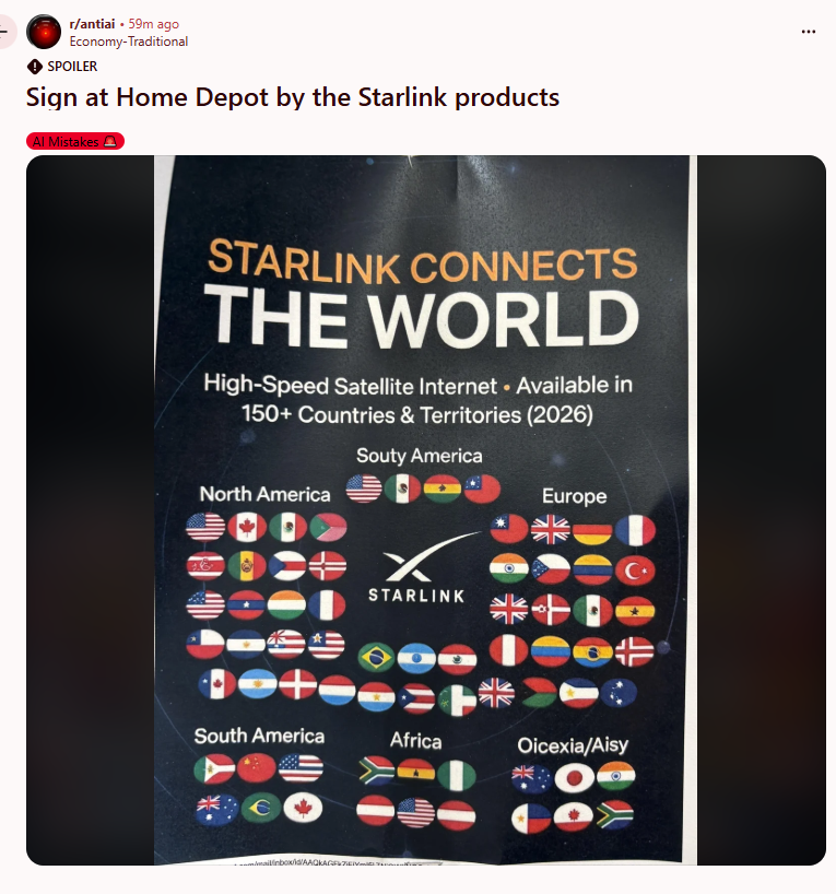 I saw this on Reddit... Uhmm... I think it's fake. I don't think <a href="/elonmusk/">Elon Musk</a> will approve this kind of ad.
"Souty", "Ocexia/Aisy", those weird flags? WTF????

Is this a fake ad?