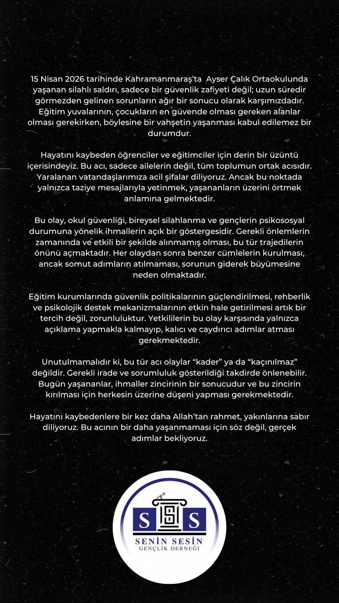 seninsesinder's tweet photo. #Kahramanmaraş 
 #EgitimdeŞiddeteHayır https://t.co/7Ks39OF3kb