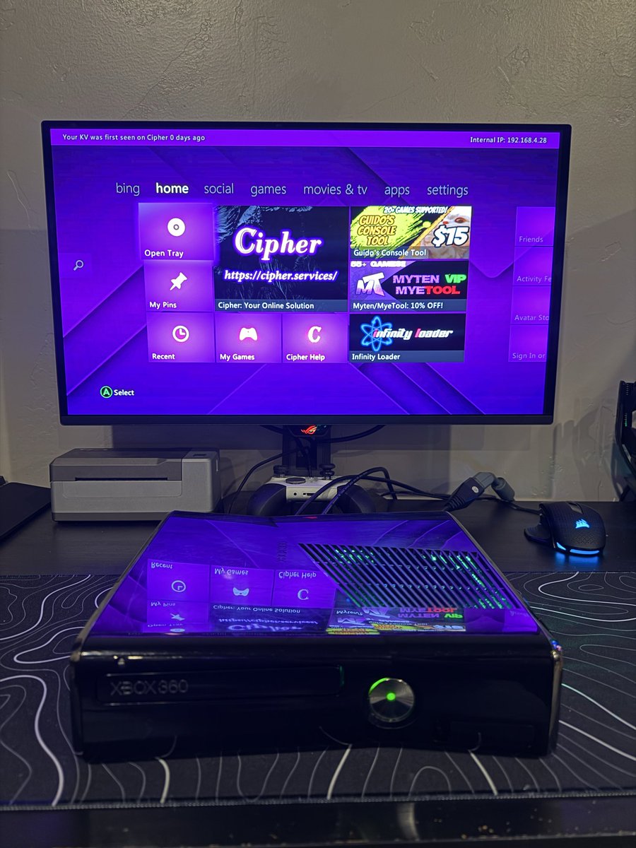 BuschConsole's tweet photo. miguel here is your send in console with 500GB HDD you sent me. The games you wanted are preloaded. Also added mod menus for COD, GTA V, GTA IV, Left 4 Dead 2, Red Dead Redemption. I hope you enjoy your RGH3.
#RGH #JTAG #Xbox #Xbox360 #Modding https://t.co/o0oXC1ddvD