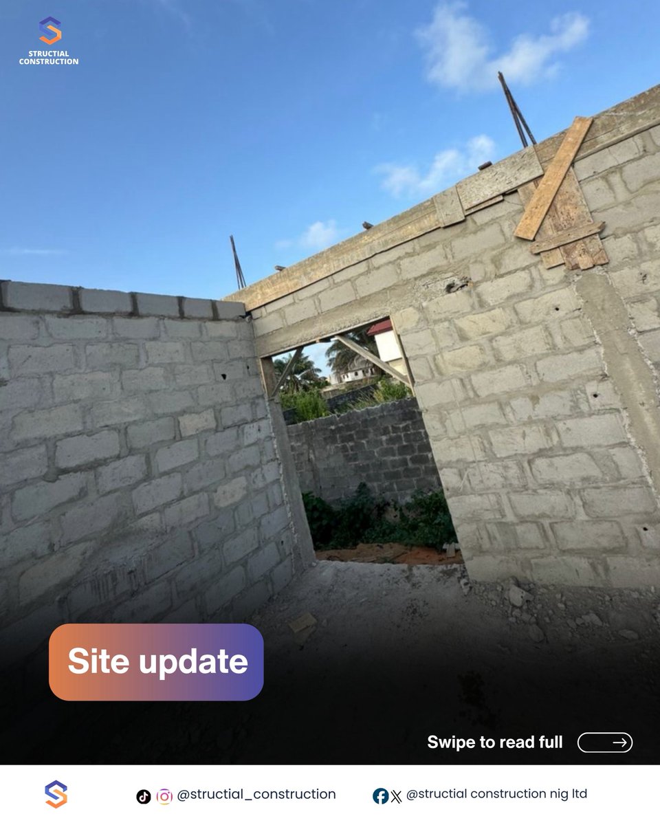Structial_const's tweet image. Progress doesn’t lie. 🏗️ Every block laid is a dream taking shape. Here’s a look at what’s going up on site and we’re just getting started. 💪🔨

#StructialConstruction #SiteUpdate #UnderConstruction #BuildingDreams #NigeriaConstruction #WeBuild