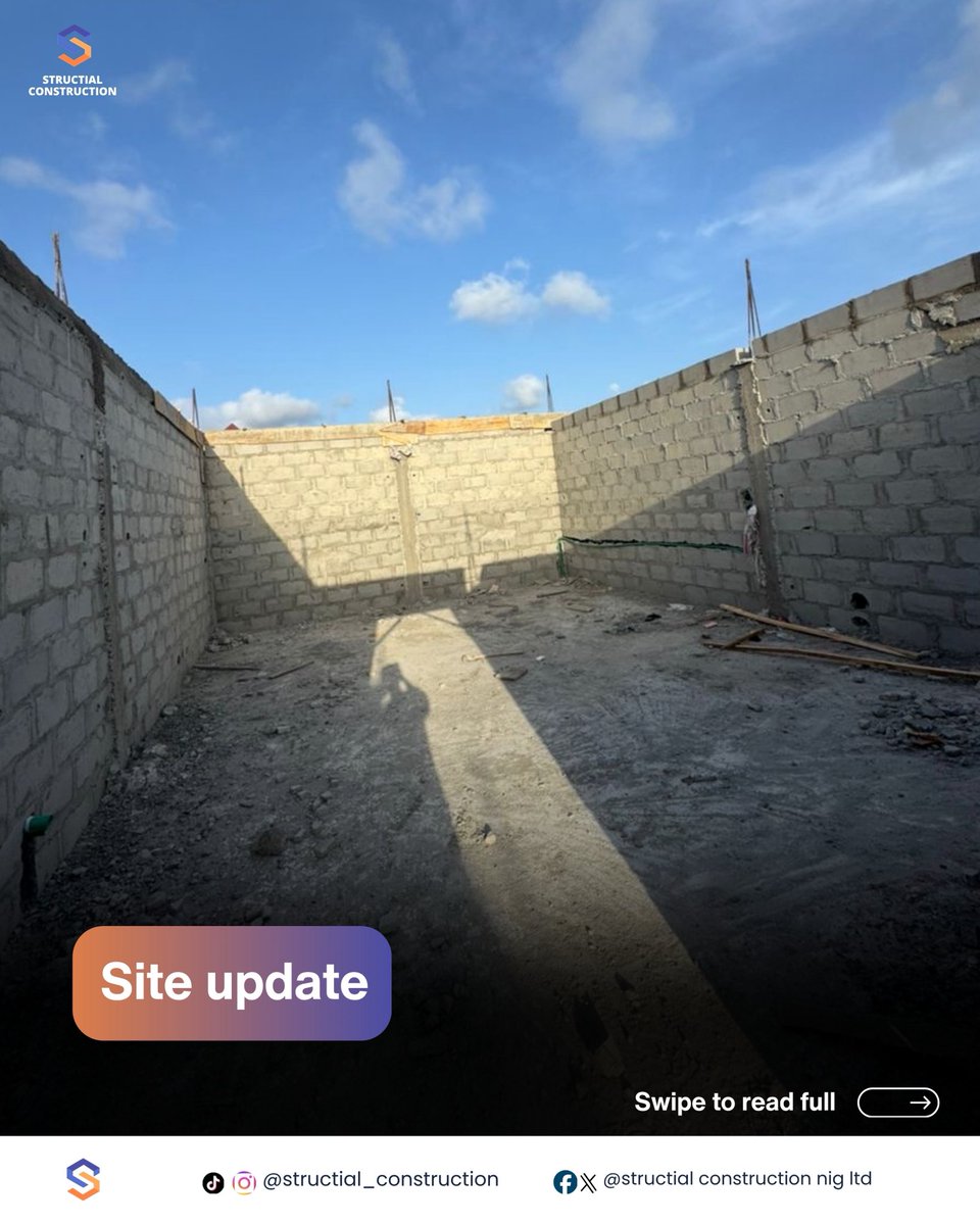 Structial_const's tweet image. Progress doesn’t lie. 🏗️ Every block laid is a dream taking shape. Here’s a look at what’s going up on site and we’re just getting started. 💪🔨

#StructialConstruction #SiteUpdate #UnderConstruction #BuildingDreams #NigeriaConstruction #WeBuild