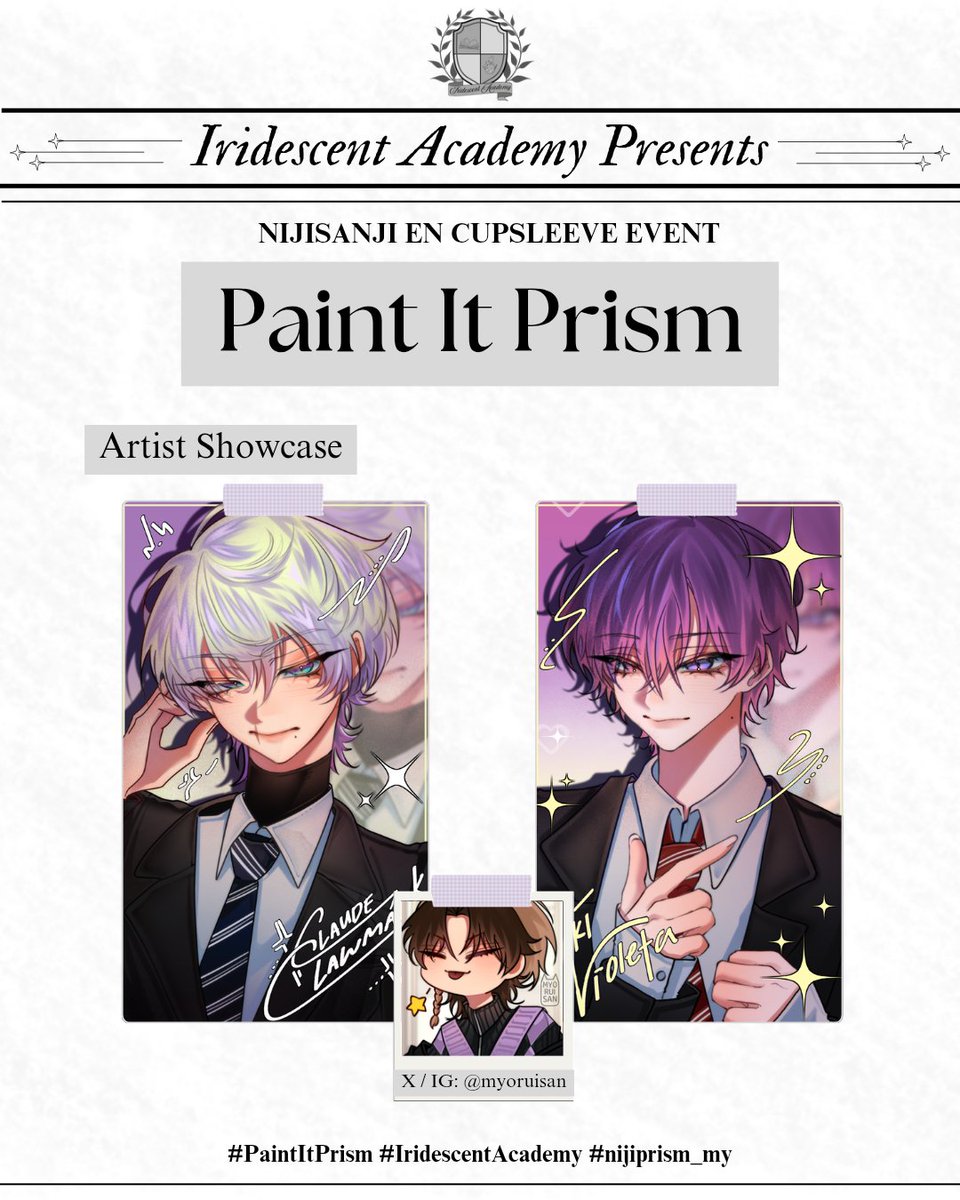 nijiprism_my's tweet image. Day 10 of artist showcase featuring @myoruisan.Wear your best outfit and pull out your best pose for the pic 📸✌🏻

Stay tuned for more art reveals by our featured artist!

#PaintItPrism #IridescentAcademy #nijiprism_my #NIJISANJI_EN