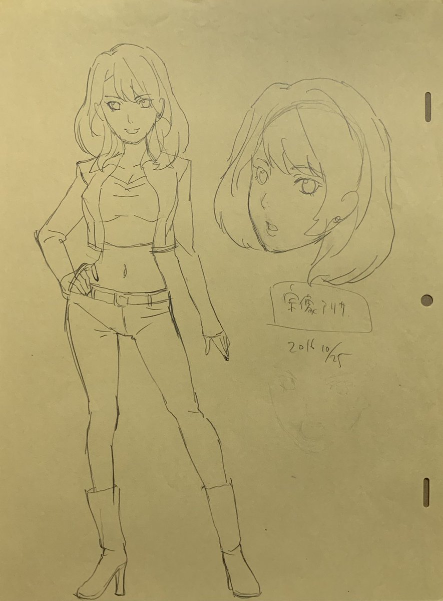 norimakigumo's tweet photo. ドライブヘッド　宗像のデザイン

現場に出動する、切れ長の目
というのが決まっていたような気がします
初期の反応がイマイチだったのでセクシー系に振り切ってまとめてますね
イメージは峰不二子
色がついたら多国籍なかんじになったなと https://t.co/ZftFsH7VXl