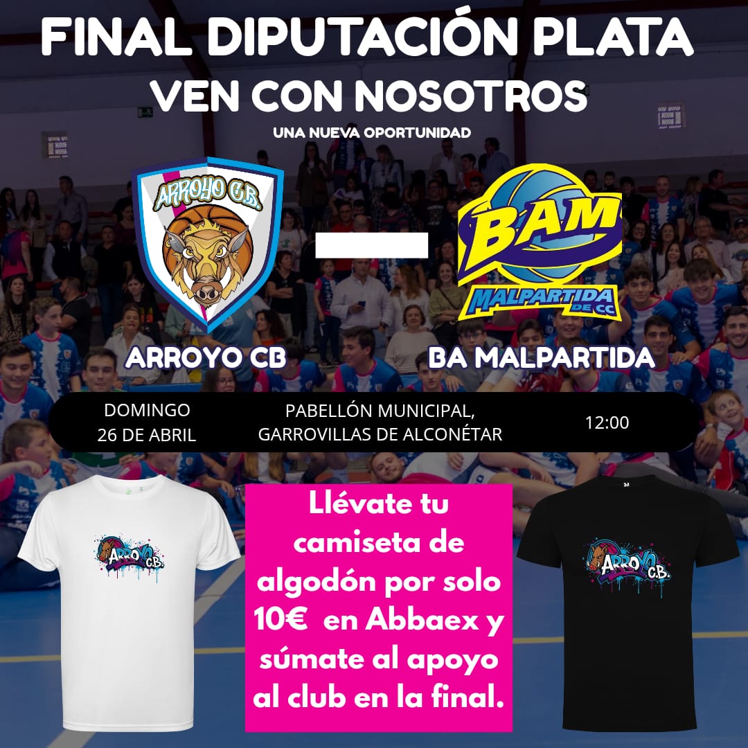 ARROYOBALONCES1's tweet photo. Nos vemos en Garrovillas. Compra tú camiseta y acompañanos a la final. https://t.co/eaOPYQrOJt