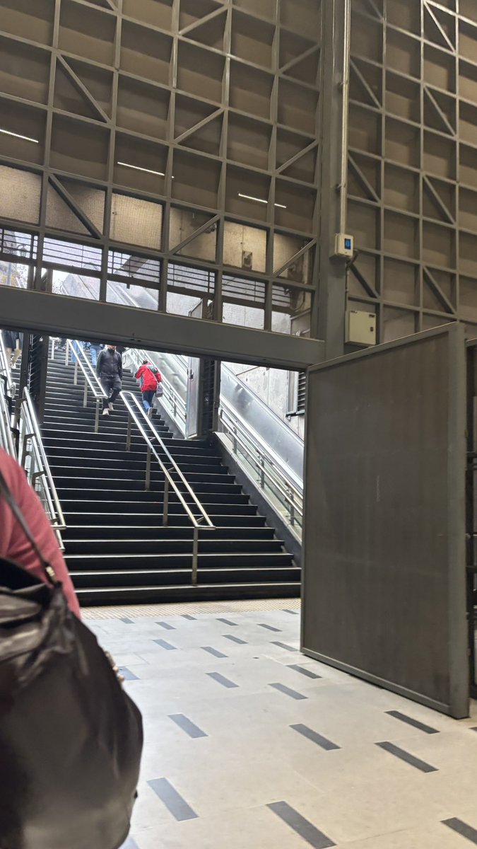 GumeraJaviera's tweet photo. @metrodesantiago cuando piensan arreglar las escalera de parque almagro?llevan un mes casi así https://t.co/YvMkiLhj5d