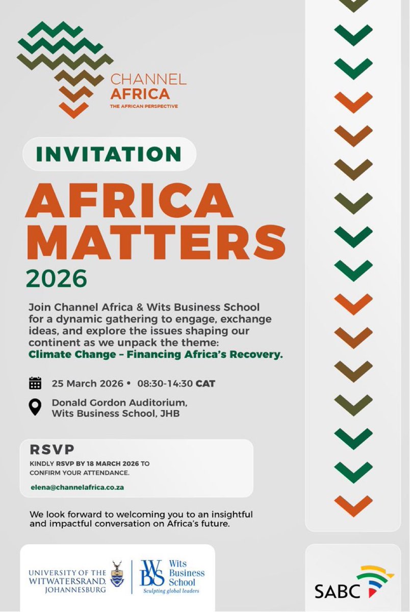 Nkosinathi_Boyc's tweet image. The conversation continues beyond the LIVE 🔁
Catch up on Africa’s climate future discussions.
channelafrica.co.za/channelafrica/…⁠�
#ChannelAfrica #AfricaMatters #ClimateChange