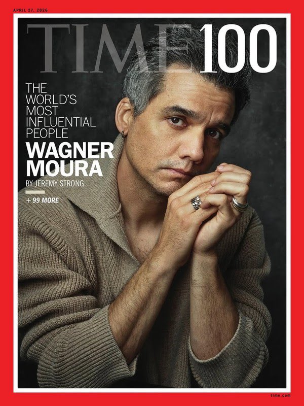 Parabéns! Wagner Moura entra na lista da revista 'Time' das 100 pessoas mais influentes do mundo e estampa uma das capas