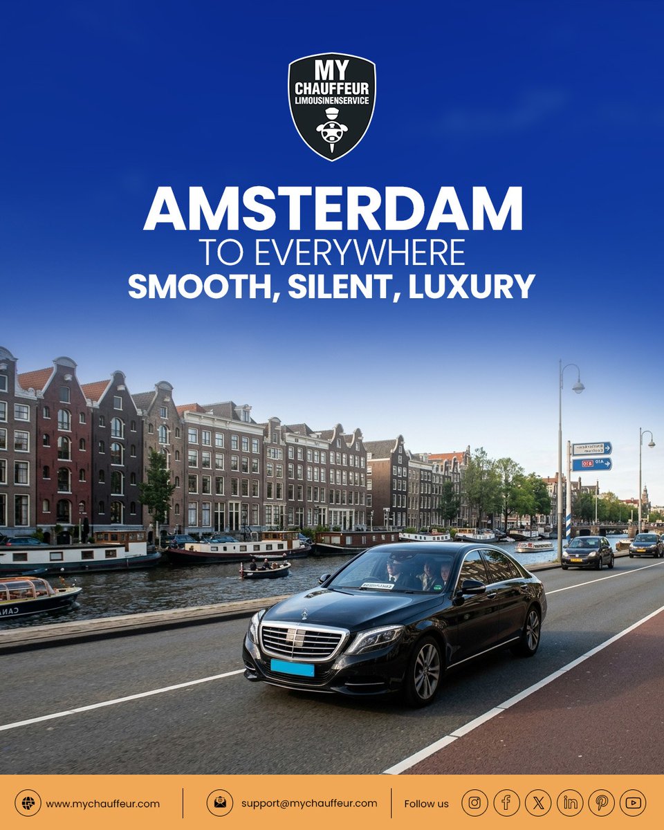 MyChauffeur2's tweet image. Amsterdam, where every journey should feel as smooth as the city itself. 🇳🇱
Book your premium chauffeur service:
mychauffeur.com/en/netherlands…

#Amsterdam #AmsterdamTravel #LuxuryTravel #ChauffeurService #AmsterdamChauffeur #NetherlandsTravel #LuxuryMobility #VIPTransfers
