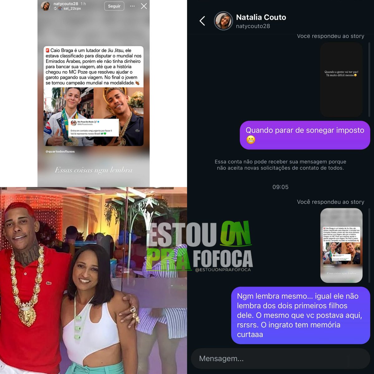 EITA!! E essa Mensagem que uma Internauta mandou pra irmã do Poze após a mesma repostar uma publicação onde Diz que o Poze ajudou um lutador de Jiu Jitsu e isso ninguém lembra 🗣️🗣️👀