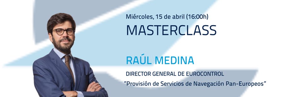 ENAIRE's tweet image. 📍 Raúl Medina, director general de @Eurocontrol, ha impartido la nueva #masterclass del Máster en Gestión de Servicios de Navegación Aérea de @ENAIRE:

✈️🇪🇺 ‘Provisión de Servicios de Navegación Pan-Europeos’

🧵 Te contamos lo más destacado de esta exposición: