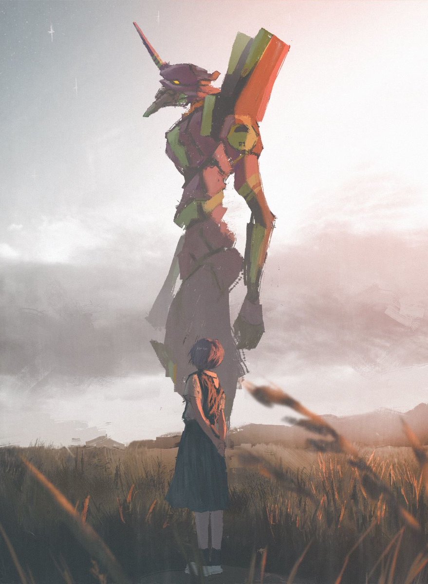 EvangelionShots's tweet photo. Evangelion Art by shie__j007 https://t.co/k9RaGVmEoh