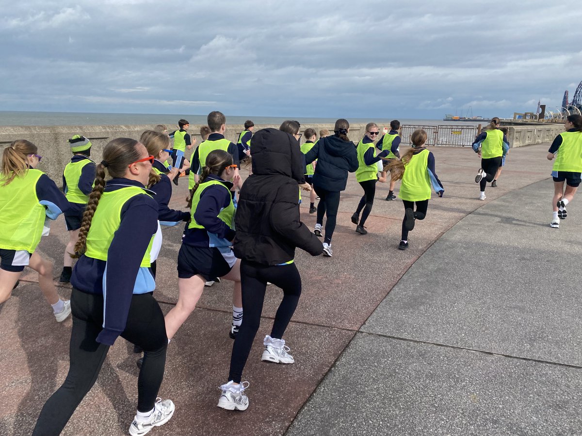 HighfieldLA's tweet image. Our London Mini Marathon 2026 is off! What a beautiful view our competitors have as they run in #OurBlackpool 🌊 Let’s go!  #WeRunTogether #BeEngaged #BeYourBest #TeamPE
