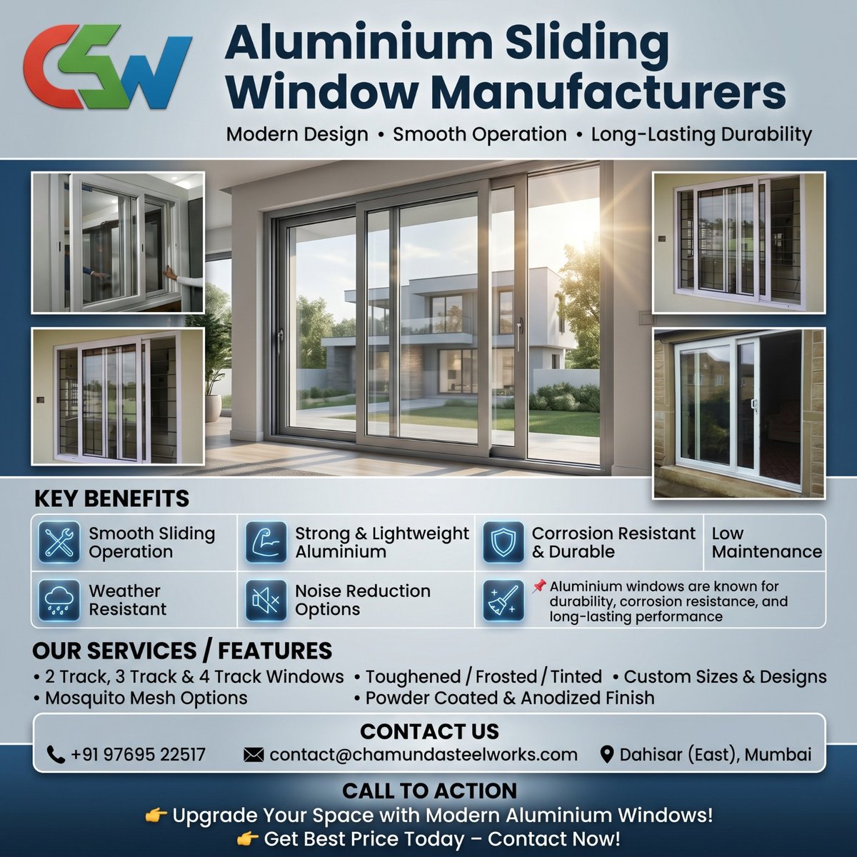 chamundasworks's tweet image. 🏡 Upgrade to sleek aluminium sliding windows
✨ Durable | Stylish | Low Maintenance
📞 Get the best price today – Contact now!

#AluminiumWindows #SlidingWindows #HomeUpgrade #ModernHomes #WindowDesign #HomeImprovement #GlassWindows #DurableDesign #MumbaiBusiness