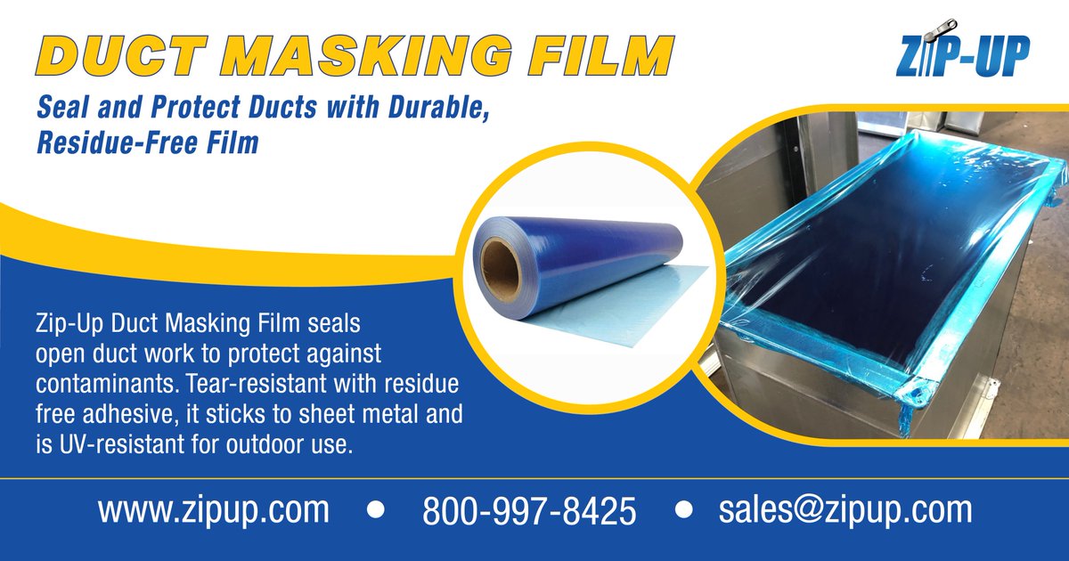 ZipUp_Products's tweet image. 𝗭𝗶𝗽-𝗨𝗽 brand 𝗗𝘂𝗰𝘁 𝗠𝗮𝘀𝗸𝗶𝗻𝗴 𝗙𝗶𝗹𝗺 temporarily closing off open duct work. 
📞 𝟴𝟬𝟬-𝟵𝟵𝟳-𝟴𝟰𝟮𝟱 📧 𝘀𝗮𝗹𝗲𝘀@𝘇𝗶𝗽𝘂𝗽.𝗰𝗼𝗺 

zipup.com/product/duct-m…
 #Construction #buildingmaterials #ductfilm #ductmasking #ductmaskingfilm #dustcontrol #zipupproducts