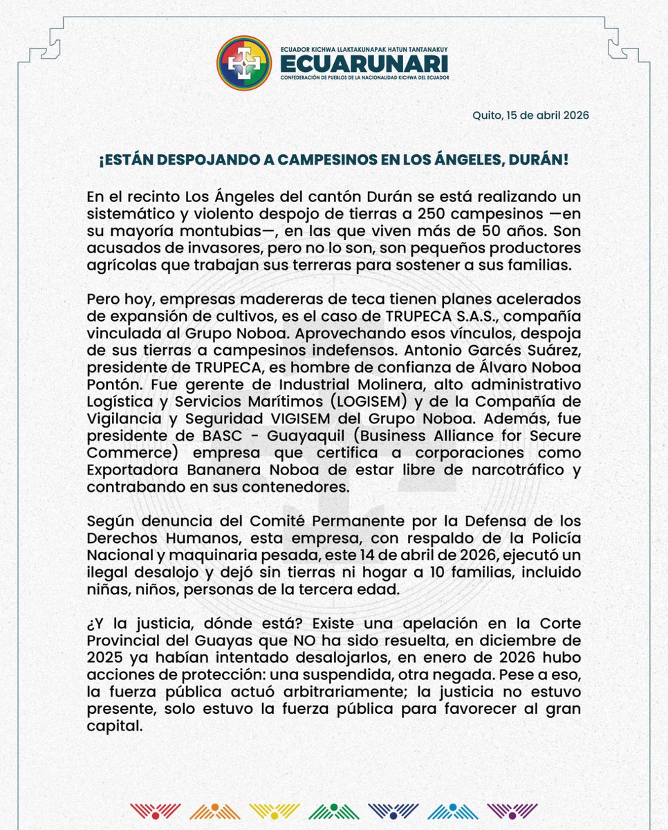 Leonidas Iza Salazar tweet media