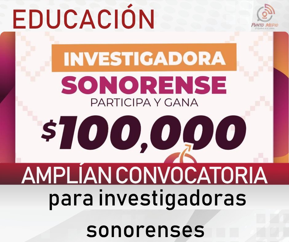 👩‍🔬✨ ¡Más tiempo para participar! La Secretaría de las Mujeres amplía hasta el 1 de mayo la convocatoria al premio "Mujeres que transforman el conocimiento". 💰🎓

Hay 3 premios de $100,000 MXN para investigaciones con impacto social. 🏆🚩

#Sonora #Mujeres #Investigación #Género