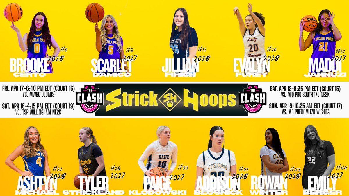 StrickHoopsLLC's tweet image. 🚨Official #TheClash schedule for 17U Select Team🚨

Our Select Teams are always at their best when we have the right people on the bus💯 This group has that🙌

College coaches, come watch them compete😤

#ATTACK #GetBuckets #StrickHoopsFam #Recruiting