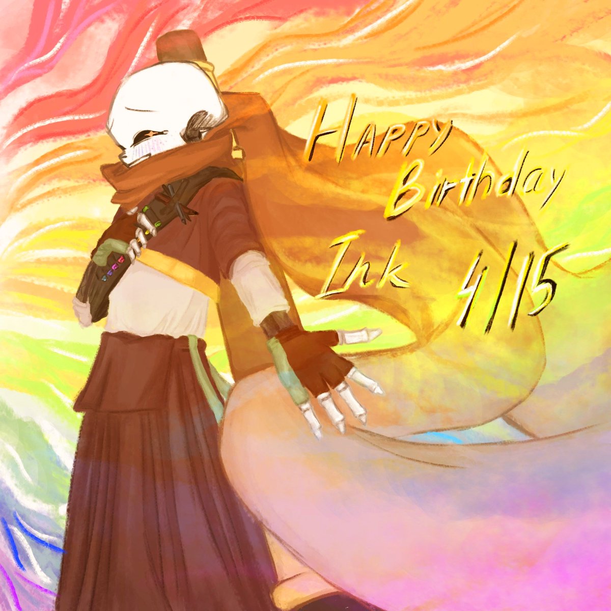 sq1nnn's tweet photo. HAPPY BDAY INKYYYY😋😋😋😋😋
#inksans #undertaleau #utmv https://t.co/LRisRkJmEk