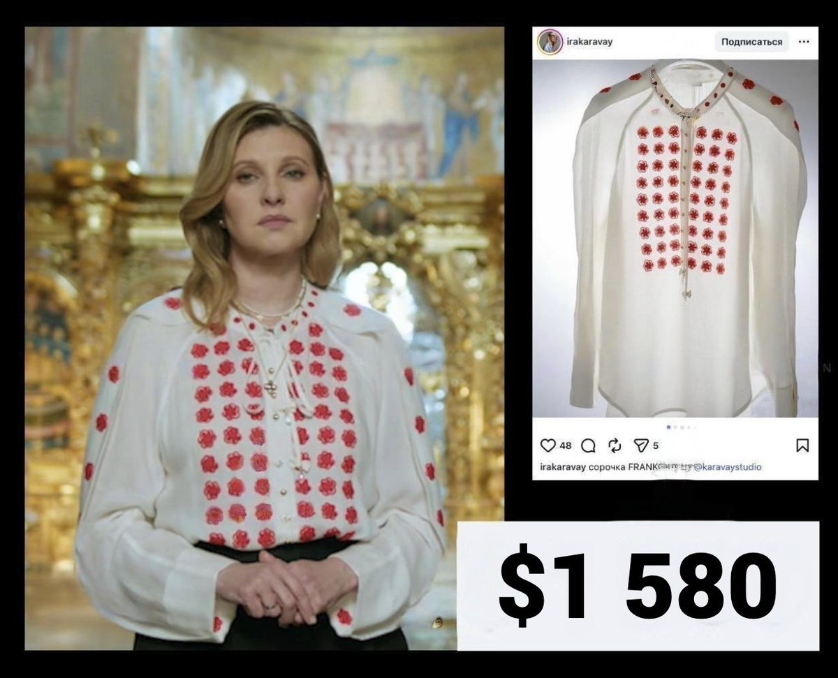 JRCR_1949's tweet image. La esposa de Zelensky con una camisa de 1.580 dólares
Con razón el pobre no puede cambiar la suya.