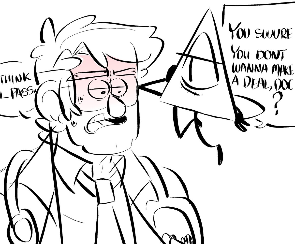 Morphelite_'s tweet image. Doctor and patient teeehehe (Thanks random tiktok for the idea though if I wanted it to be 100% accurate to their character I'd put both of them in straitjackets) #billford #gravityfalls