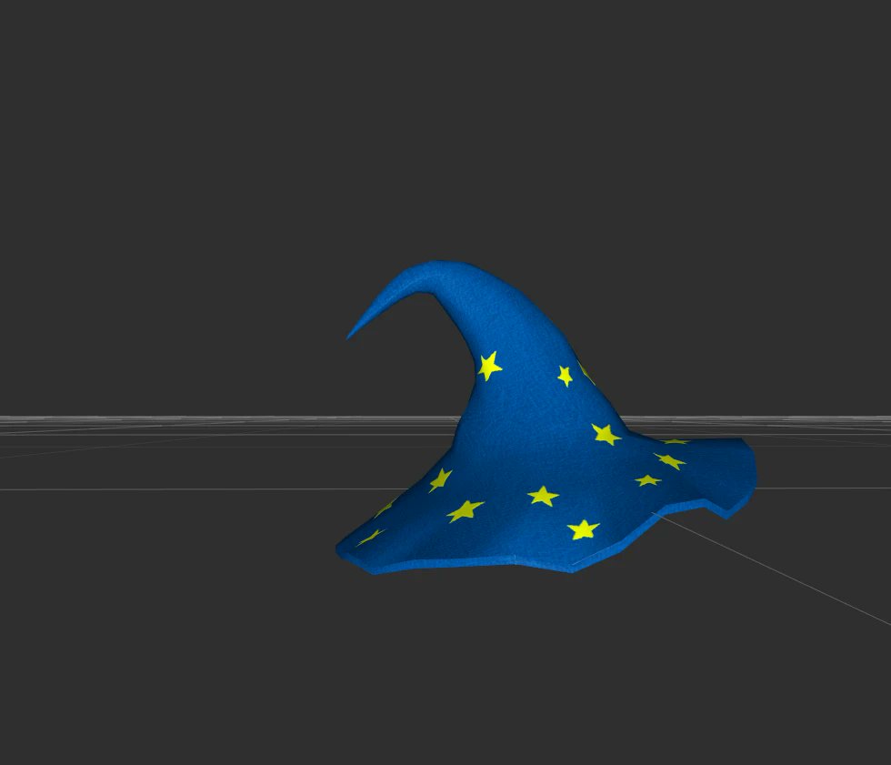 jackwesterkey's tweet image. a custom wizard hat i made for my skyrim wizard playthrough #wizard #Skyrim #blender
