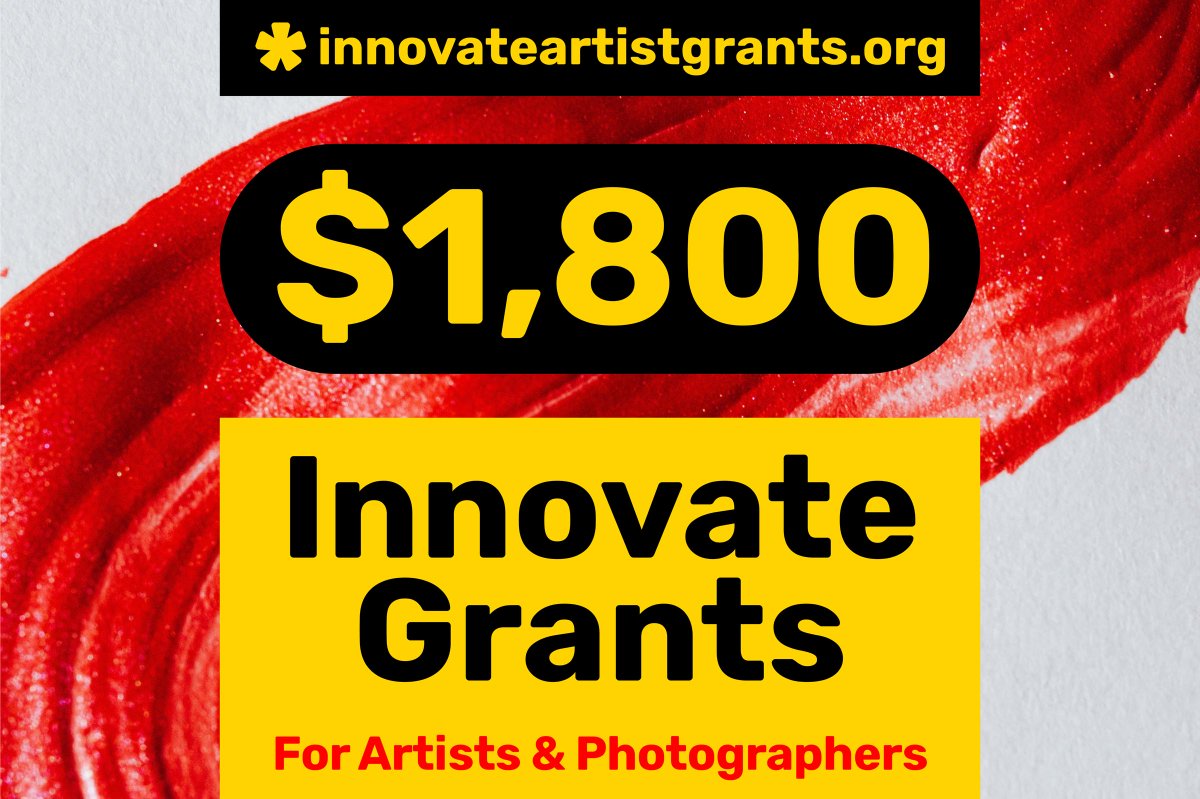 #ArtGrants --> Innovate Grant's SPRING 2026 international grant opportunity is now open for submissions for Artists &amp; Photographers. $1,800.00 Innovate Grants for Art + Photo. Deadline: June 18, 2026 11:59pm PST. Apply today, see link: themiamiartscene.blogspot.com/2026/04/innova…