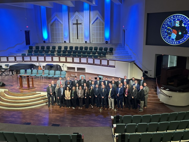 NCDOIFraud's tweet photo. Our Special Agents and Criminal Attorneys recently had the honor of attending the 41st Annual NC Peace Officers’ Memorial Ceremony in Greensboro to honor officers who died in the line of duty. It served as a solemn reminder of the dangers law enforcement officers face each day. https://t.co/qPIW5LnMJr
