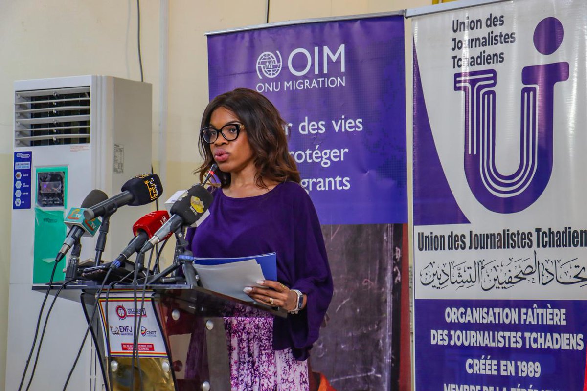 OIMTchad's tweet photo. Lancement à N’Djaména de l’atelier national de formation des journalistes sur la migration liée au changement climatique 🌍

Le Ministre de la Communication, avec l’OIM et l’UJT, donne le coup d’envoi.

#Climatemigration #CCMD @IOMDenmark https://t.co/ZAdJJfOPTx