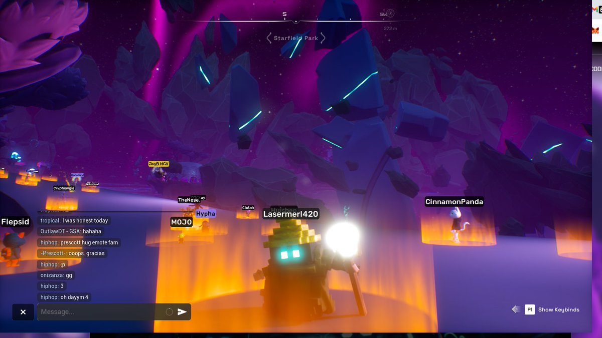 Lasermerl's tweet image. What an epic event #GameTime 27 was, played some classic games (Bulldog, Simon says and infection chamber) in association with @OthersideMeta and @MarsCatsVoyage 

Lots of laughs, thanks for hosting @ClassicsCrypto @dinopawnz