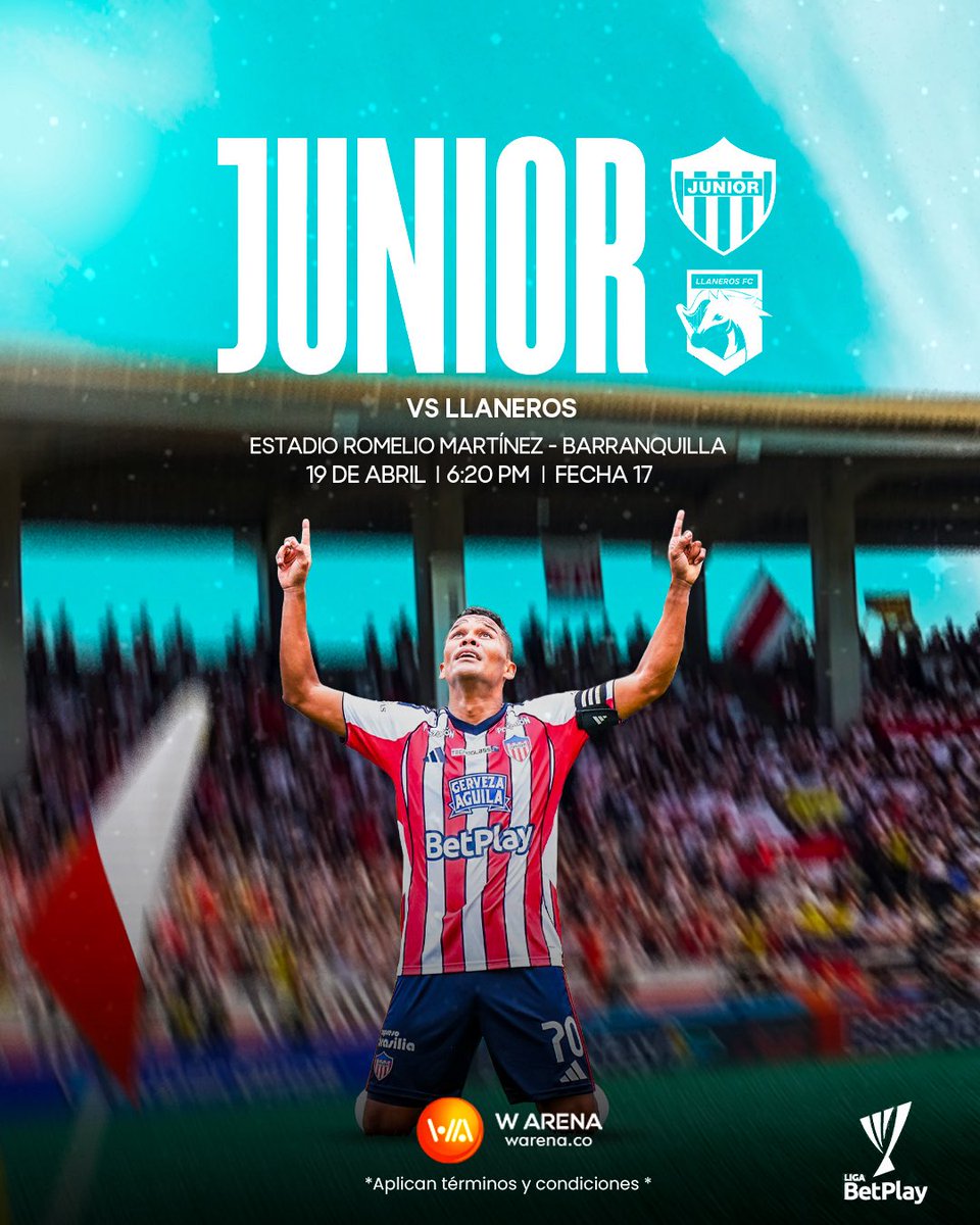 warenaoficial's tweet photo. ¡Todos juntos a apoyar al @JuniorClubSA !⚽️🏟️

Asegura tu lugar en la tribuna comprando solo en canales oficiales 🔗https://t.co/pKEjCbAPOv o en 📍puntos físico @supergirosatlantico https://t.co/YRwatVXmbX