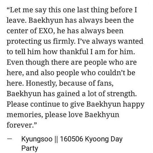 I could post this every day to make sure, that every single Kyungsoo fan, who threw Baekhyun under the bus, read it.