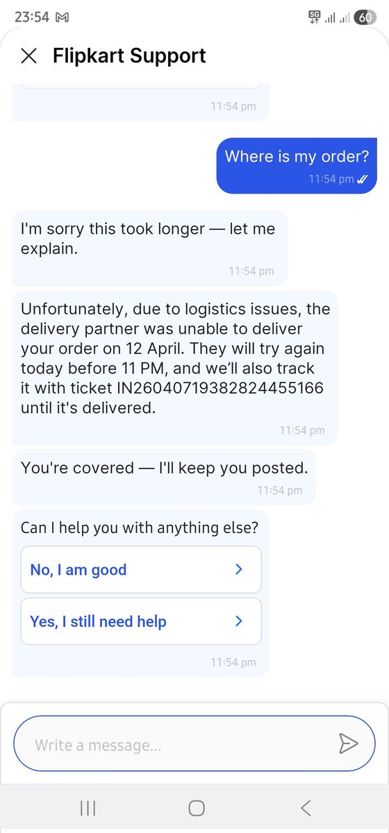 KumarUmender's tweet photo. @flipkartsupport How many times ??? Delivery date was of 7th April ,now its 15 th April 

What a Support System ... https://t.co/e8jYvfPkKO