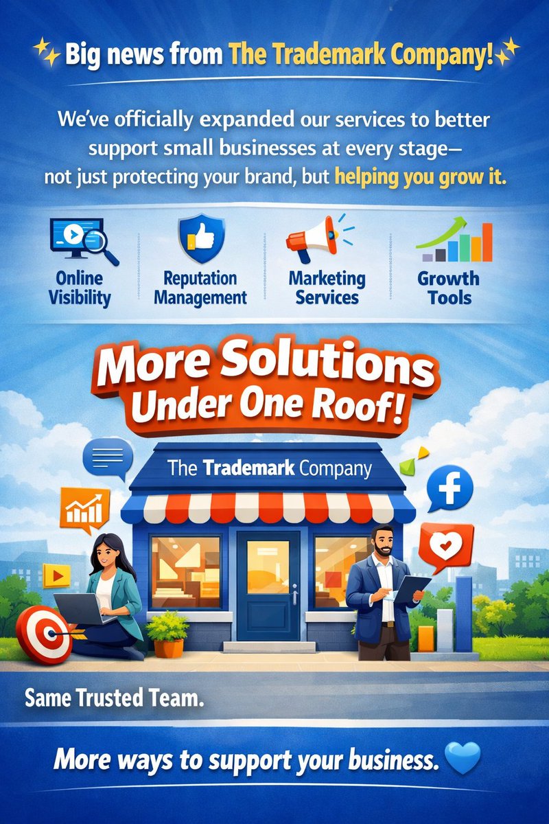TrademarkCo's tweet image. thetrademarkcompany.com
#TheTrademarkCompany
#SmallBusinessSupport
#EntrepreneurTools
#BusinessGrowth
#BrandBuilding
#SmallBusinessOwners
#BusinessAdvisory
