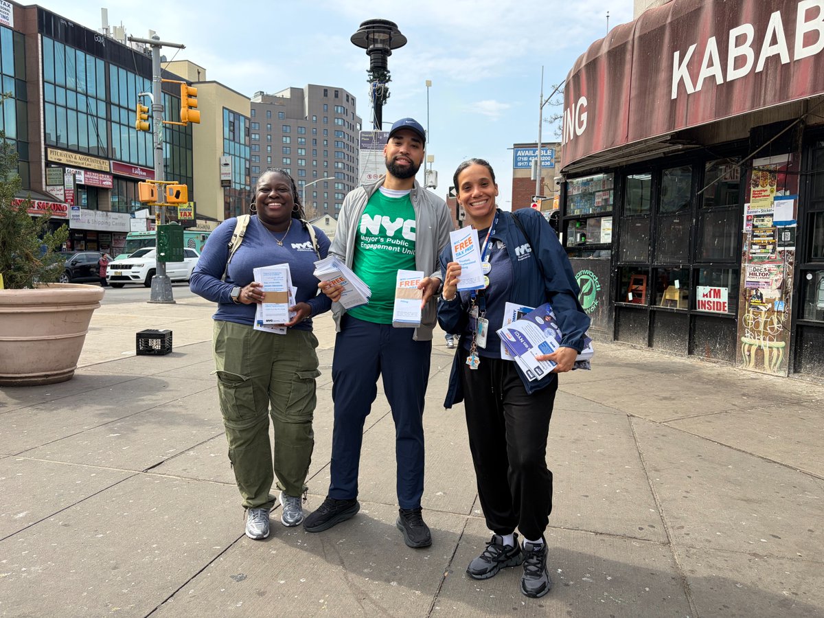 MayorsPEU's tweet image. ⏰ It’s Tax Day, April 15! We've been out across the city, sharing information and connecting New Yorkers to free, trusted tax prep resources—and there's still time to take advantage. Complete your taxes today: nyc.gov/TaxPrep 

#TaxDay #FreeTaxPrep #GetYourRefund