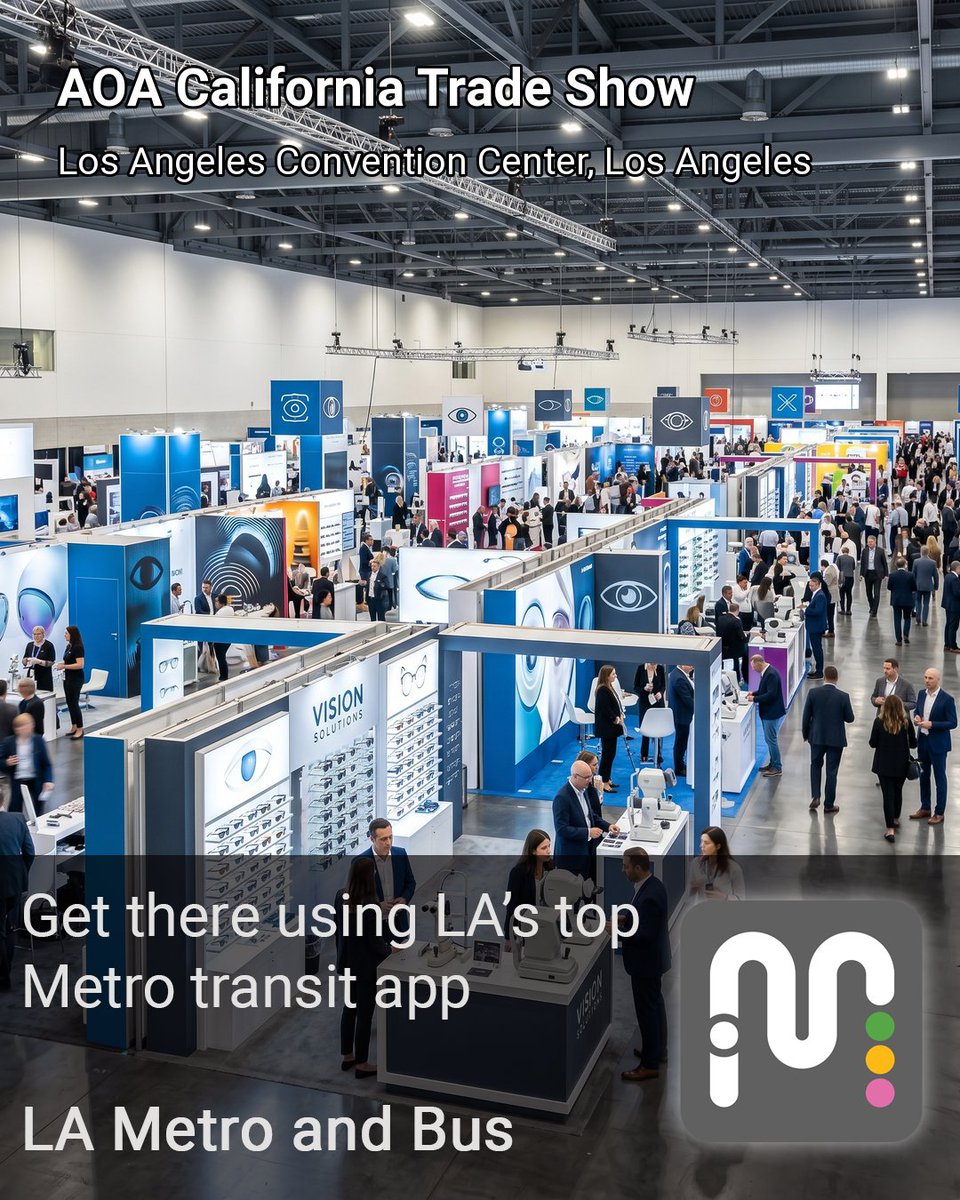 LAMetroBusApp's tweet image. AOA California Trade Show

4/15
laconventioncenter.com/events/detail/…

#LAEvents #LosAngeles