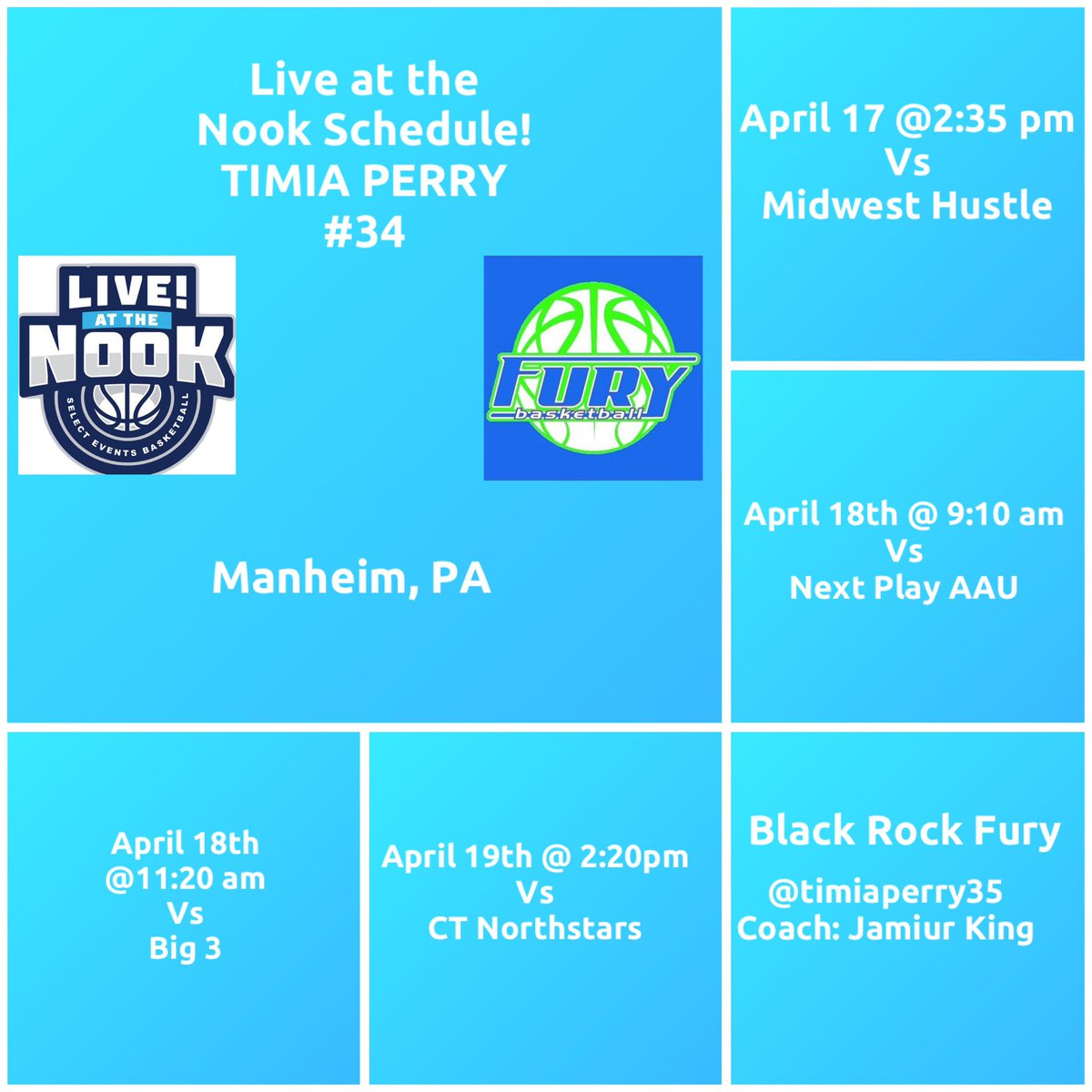 TimiaPerry35's tweet photo. Ready for Live at the Nook this weekend with @BlackRockFury2 and @SelectEventsBB at @NookBasketball! https://t.co/d3VI4GajcO