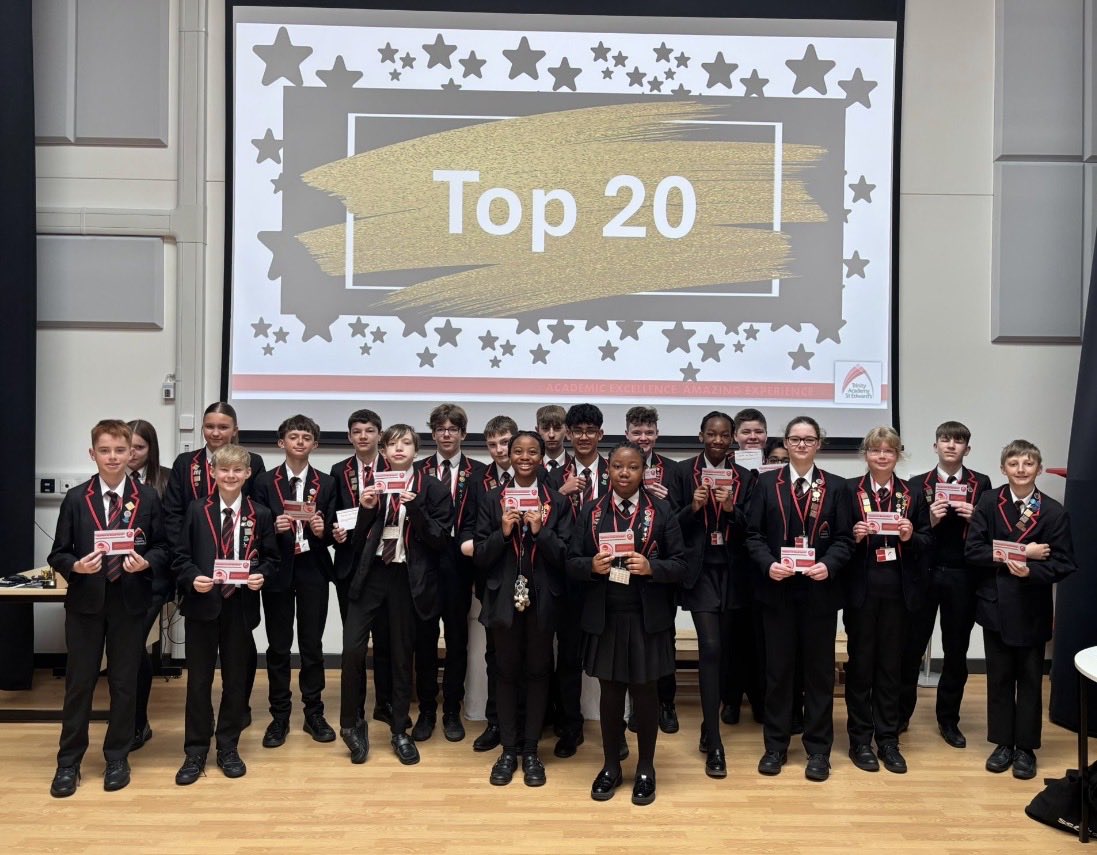 TrinityAcadStE's tweet image. Today it was the turn of Y8 to celebrate their superb Masters of Recall performances. Well done to our Top 20 and all of our bronze, silver and gold badge winners for 100% subject scores #academicexcellence