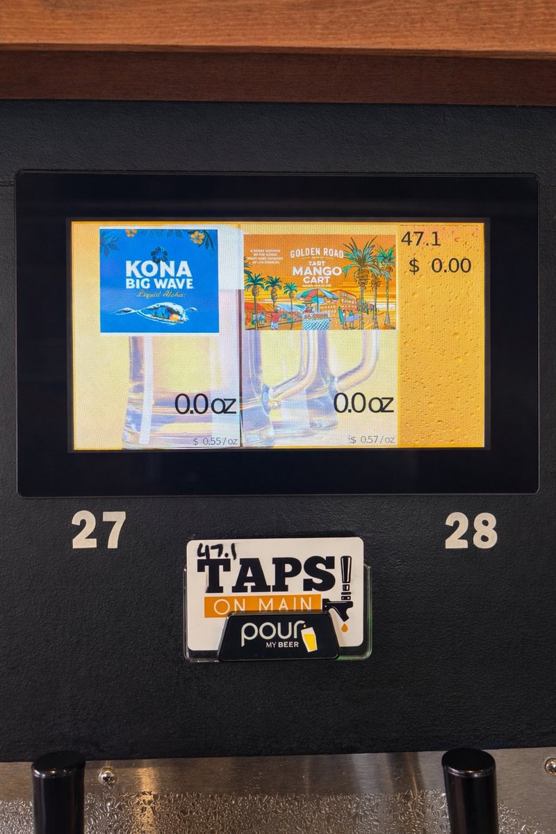 tapsonmain's tweet photo. Never used the beer wall before? It’s easy!

Ask your server for a beer card. Grab a glass. Place the card on the reader and leave it while you pour. Remove the card when you’re done.

No committing to a full pint you don’t love. Try a few ounces. Find your favorite. Repeat! https://t.co/nC1oxQRz5S