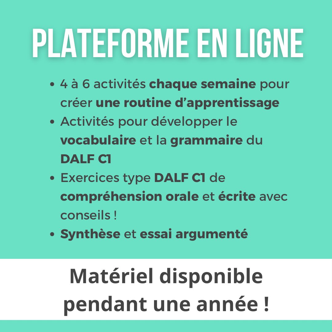 VBouen's tweet photo. Cours de préparation aux DALF C1, inscription ouverte jusqu’au 27 avril, réduction de 100 € jusqu’au 17 avril minuit 🕛 
ℹ️ https://t.co/xBwq77AmLI

#dalfc1 #learnfrench https://t.co/Aa0kCgGb52