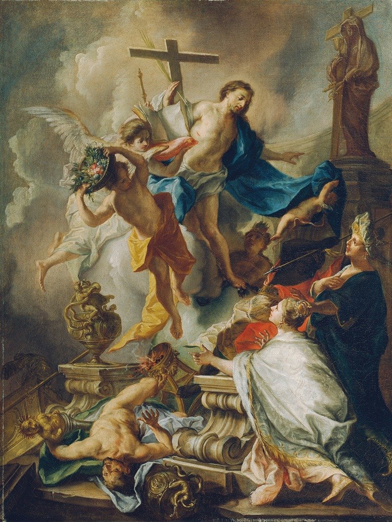 Sieg des Christentums über das Heidentum, Johann Evangelist Holzer.