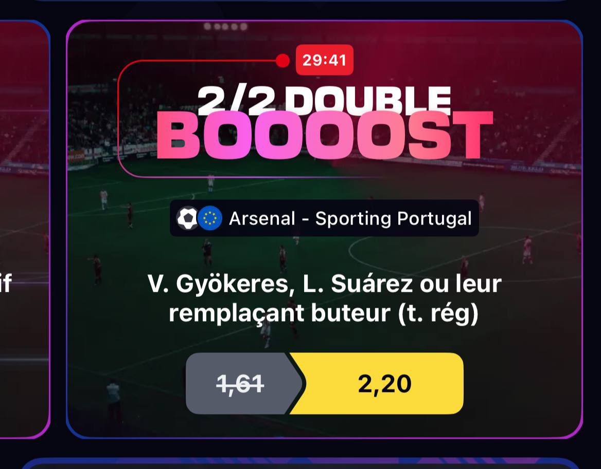 Bankroll Côtes Boostées 🚀 Alerte boost ! 👉🏻 Sur Betclic 🚀 : 1,61 → 2.20 ...