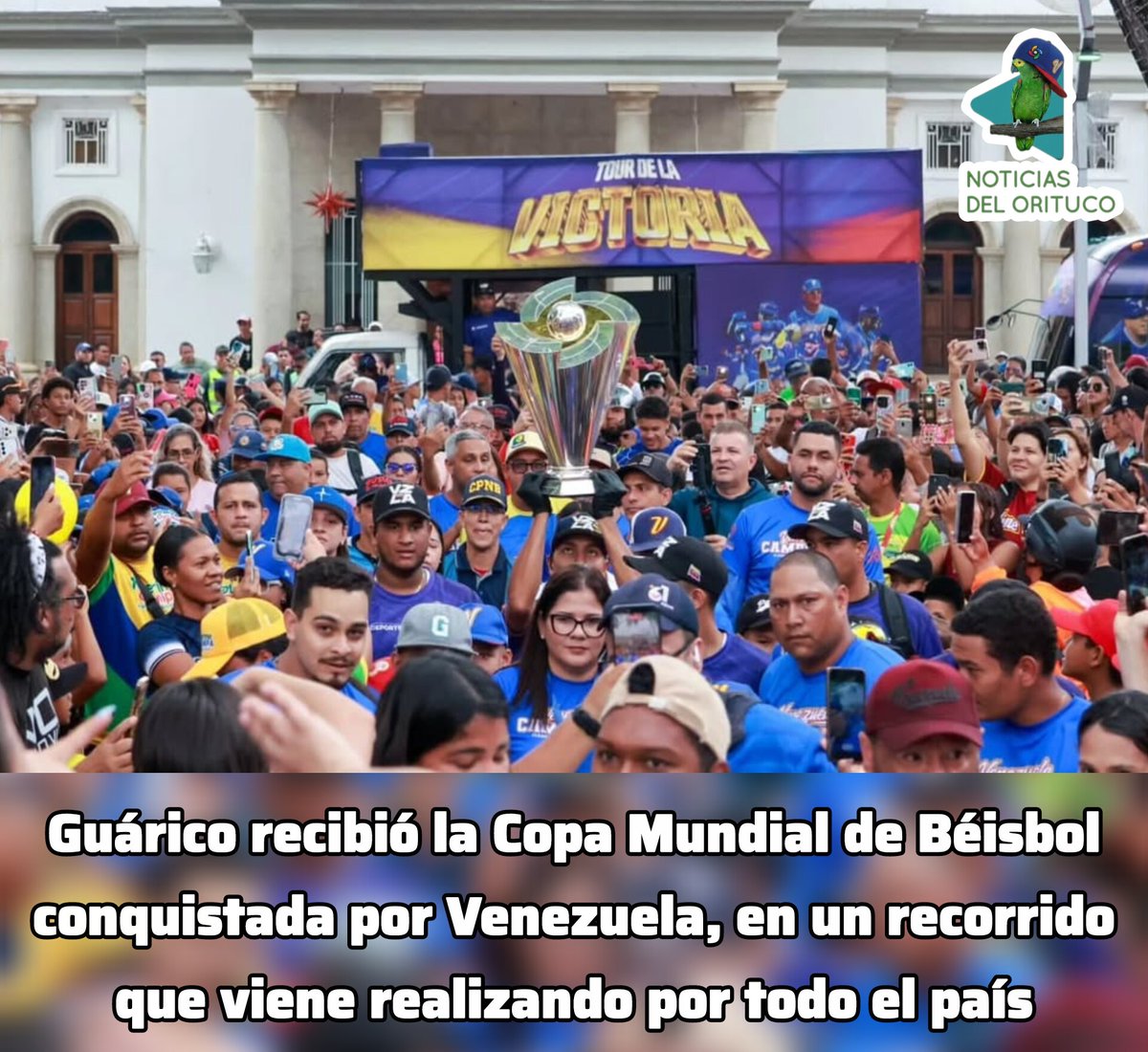 Guárico recibió la Copa Mundial de Béisbol conquistda por Venezuela, en un recorrido que viene realizando por todo el país.
.
.
👇
 facebook.com/share/p/14VBkh…